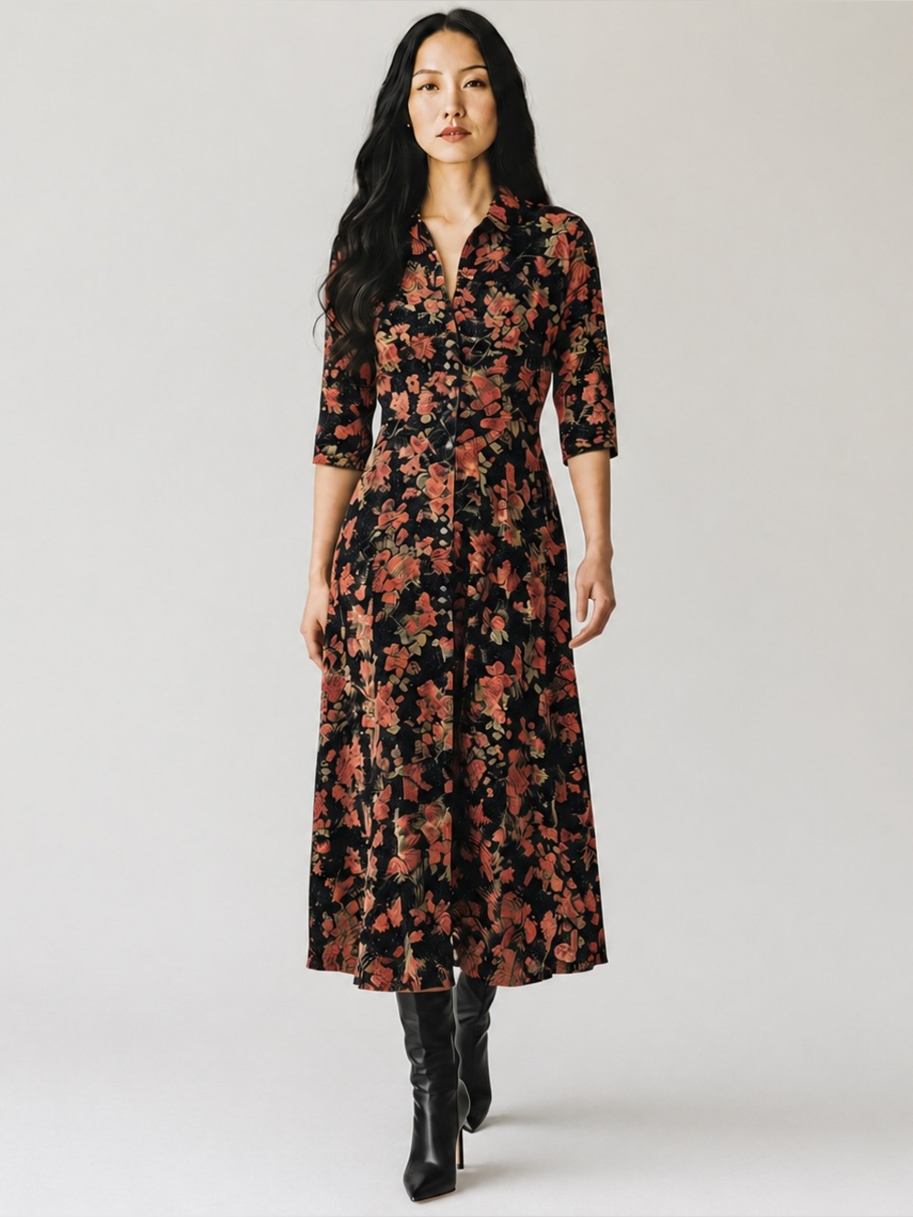 Zelda Vintage Button Dress-Sz 8